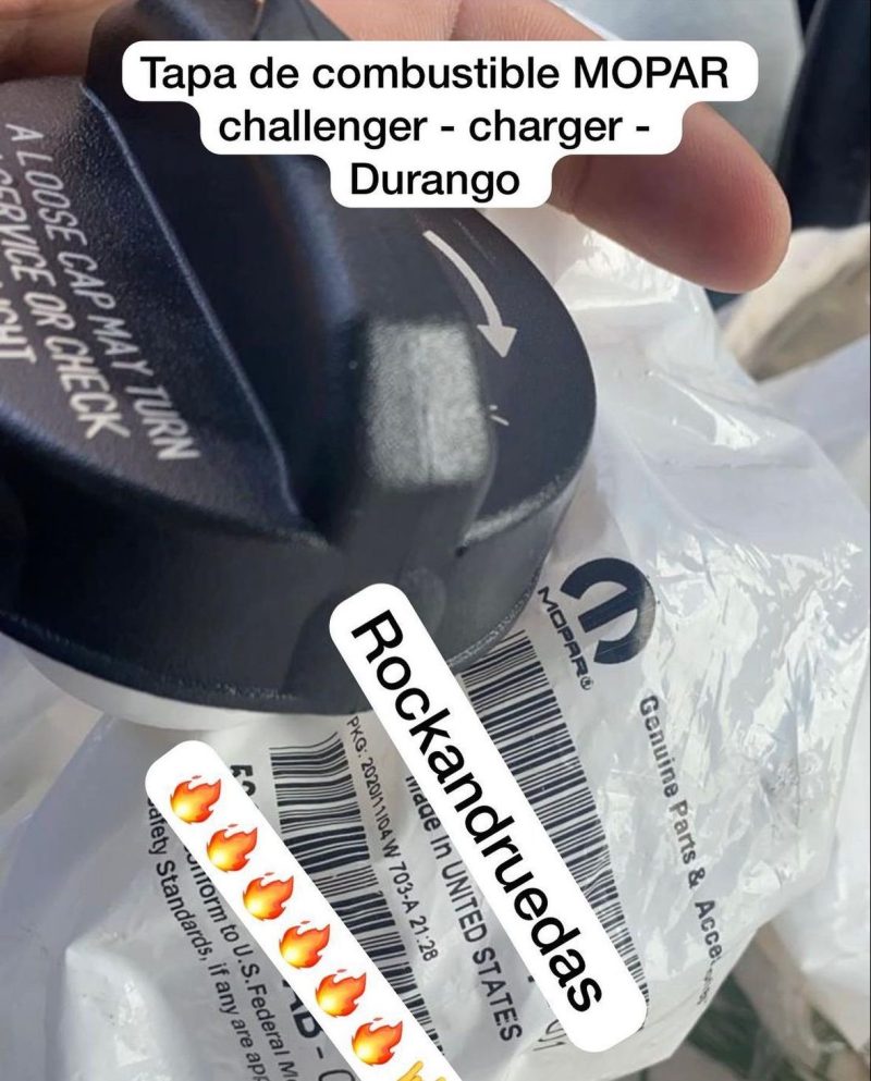 TAPA DE COMBUSTIBLE MOPAR CHALLENGER- CHARGER- DURANGO - Imagen 3