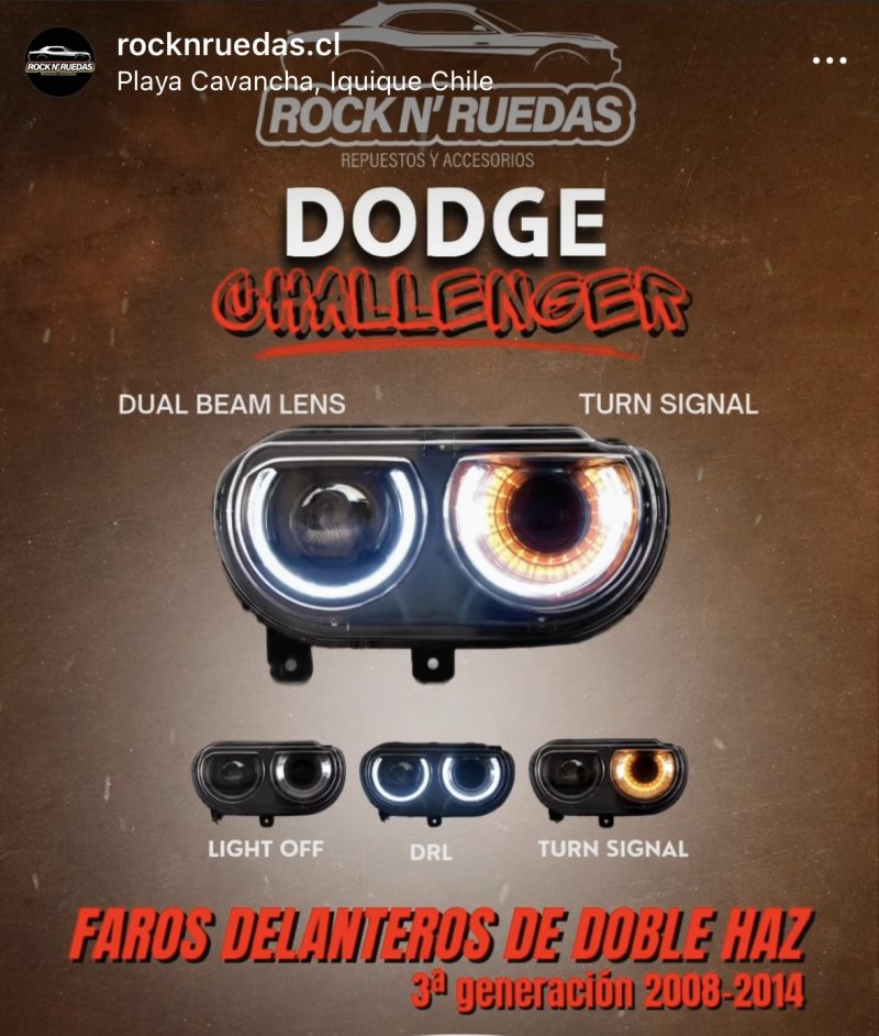 Dodge challenger Faros delanteros de doble para Dodge new Challenger generación 2010-2014