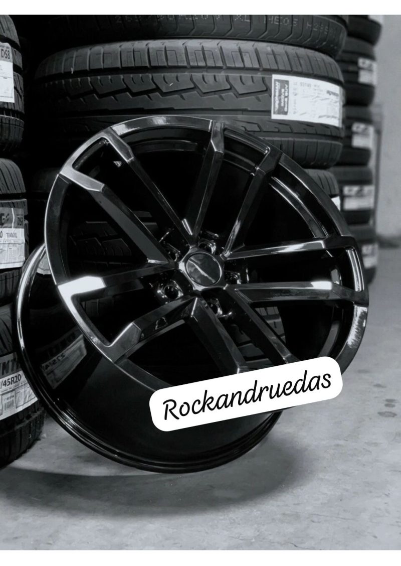 ZL1 Style Juego de ruedas negras brillantes para Camaro ZL1 de quinta generación (2010-2023, SS/RS/LS, 20 x 10/20 x 11 pulgadas)